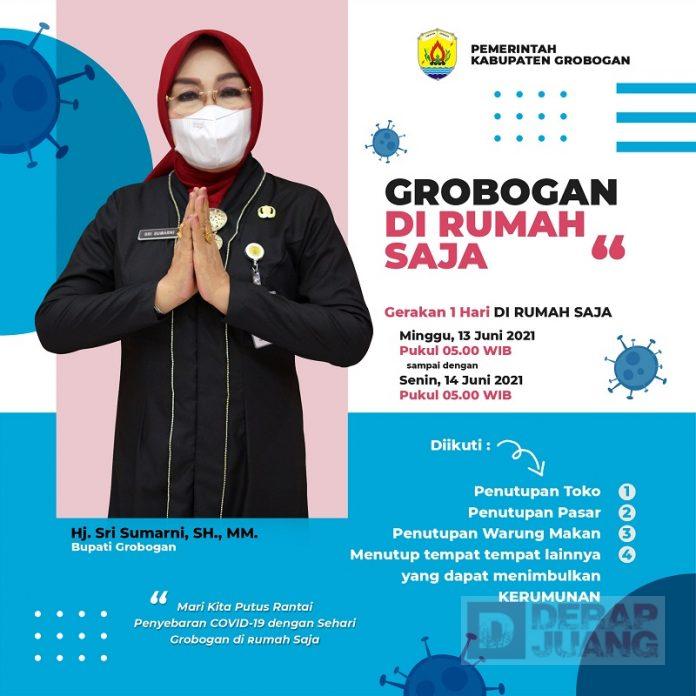 Grobogan Zona Merah, Sri Sumarni Keluarkan Gerakan Grobogan Dirumah Saja