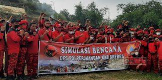 PDI Perjuangan Brebes Gelar Simulasi Penanggulangan Bencana Alam