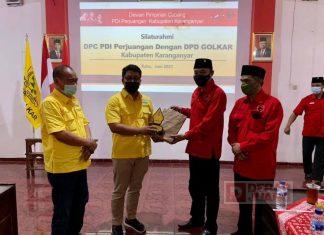 Perkuat Koalisi, PDI Perjuangan Karanganyar Terima Kunjungan DPD Partai Golkar Karanganyar