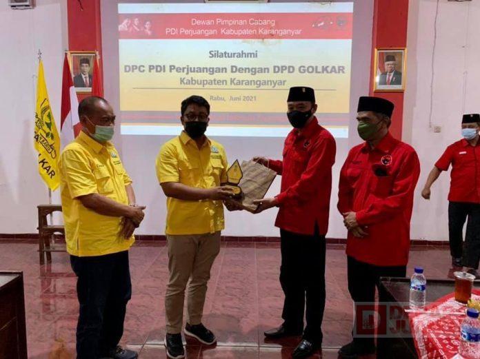 Perkuat Koalisi, PDI Perjuangan Karanganyar Terima Kunjungan DPD Partai Golkar Karanganyar