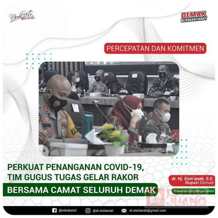 Rakor bersama Camat, Bupati Demak Tegaskan Demak Harus Pulih