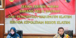 Sri Mulyani Serahkan Hibah Milik Daerah Kepada Polres Klaten