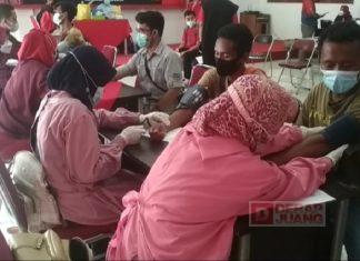 400 Dosis Vaksin di DPC PDI Perjuangan Kebumen Ludes dalam Waktu Sekejap
