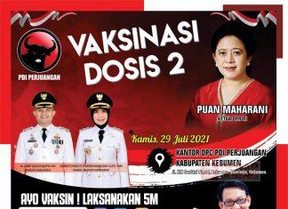 Aja Klalen Lur, Kamis Besok PDI Perjuangan Kebumen Gelar Vaksinasi Dosis 2