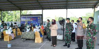 Buka Serbuan Vaksin Covid-19 di Yonif 413, Etik: Tetap Jaga Prokes