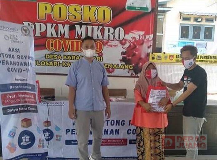 Dapat Bantuan Sembako, Kades Karangsari Terima Kasih Prof. Hendrawan Supratikno
