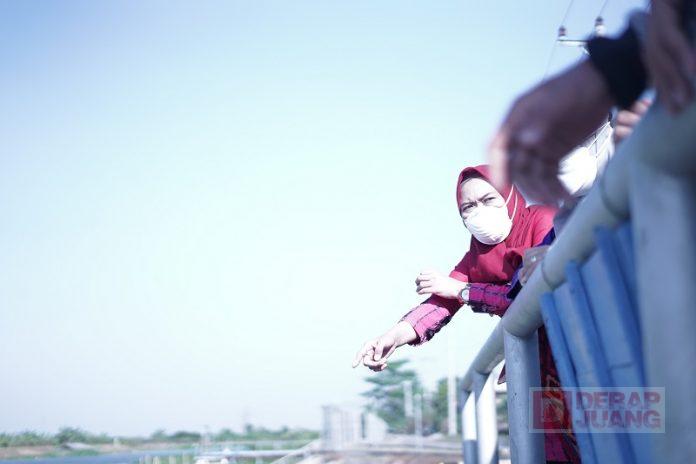 Inspeksi Mendadak, Mbak Eisti Perkuat Komitmen Kawal Pembangunan Bendung Karet Kalijajar