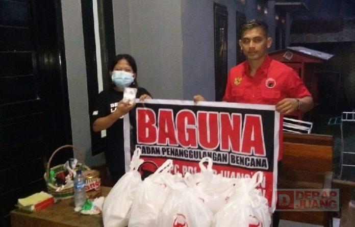 Kader Jalani Isoman, PDI Perjuangan Kebumen Bagikan Vitamin dan Sembako