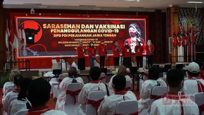 Kerja Kemanusiaan, DPD PDI Perjuangan Jawa Tengah Gelar Vaksinasi