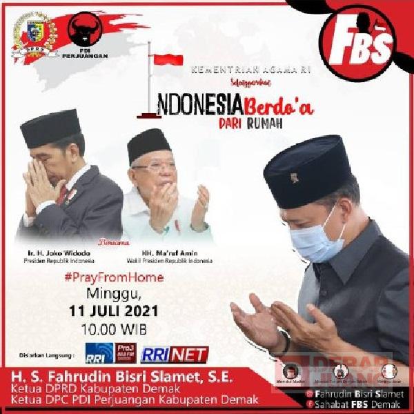 Ketua DPC PDI Perjuangan Demak Ajak Masyarakat Lakukan Pray From Home