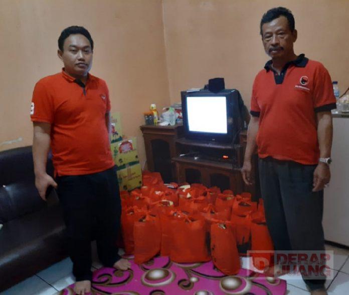 Ketua PAC PDI Perjuangan Belik Salurkan Bantuan Sembkao ke Struktural dan Kader Partai