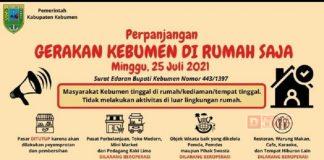 Pemkab Kebumen Kembali Berlakukan Gerakan Sehari Dirumah