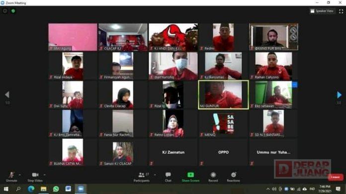 Perkuat Soliditas Kader, Dewan Mentor Komunitas Juang Gelar Zoom Meeting se-Banyumas Raya