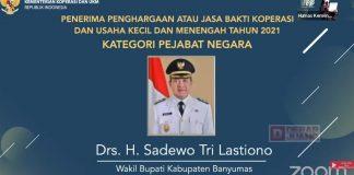 Raih Penghargaan Tingkat Nasional, Sadewo Optimis Majukan Perkoperasian di Banyumas