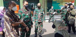 Sadewo Tinjau Pelaksanaan Vaksinasi di Kodim 0701/Banyumas