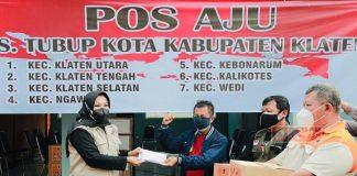 Sri Mulyani Berikan Bantuan Kepada Posko Relawan Covid-19 di Kabupaten Klaten