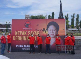 Tegak Lurus Instruksi Partai, PDI Perjuangan Boyolali Pasang Baliho Kepak Sayap Kebhinnekaan