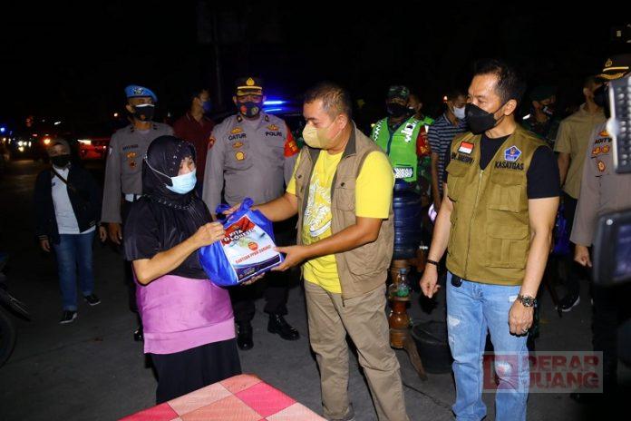 Tinjau PPKM Level 4 dan Bagikan Sembako, Masan; Sinergi Kuatkan Perekonomian Kudus