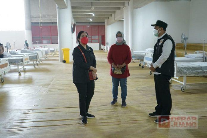 Tinjau RS Darurat Lapangan Tembak, Puan Ingatkan Pentingnya “Sense of Emergency”