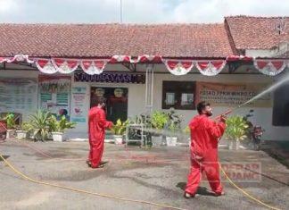 Turunkan Angka Covid-19, Cahyoto Gelar Aksi Penyemprotan Disinfektan