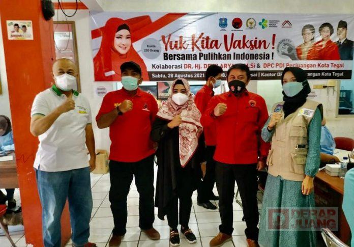 Gebrakan Vaksinasi Dear Bersama DPC PDI Perjuangan Kota Tegal (2)