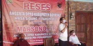 Gelar Reses, Marsono Upayakan Percepatan Vaksinasi