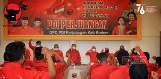 Gelora Semangat DPC PDI Perjuangan Brebes dalam Upacara HUT RI ke-76