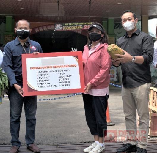 Hadapi Pandemi, PKK Kota Semarang Sumbang Bantuan Pangan Satwa di Semarang Zoo