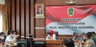 Ikuti Virtual Rakor Penanganan Covid-19, Sri Mulyani: Ketersediaan Vaksin di Klaten Masih Terbatas