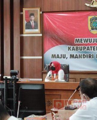 Ikuti Virtual Rakor Penanganan Covid-19, Sri Mulyani: Ketersediaan Vaksin di Klaten Masih Terbatas
