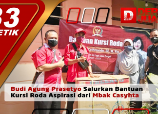 Budi Agung Prasetyo Salurkan Bantuan Kursi Roda Aspirasi dari Mbak Casytha