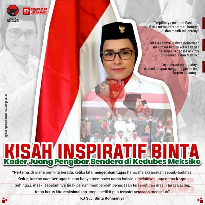 Kisah Inspiratif Binta, Kader Juang Pengibar Bendera di Kedubes Meksiko