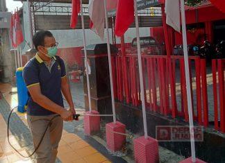 Peduli Covid-19, AMJ Jekri Lakukan Penyemprotan Disinfektan di Kantor Partai