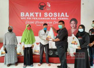 Peringati HUT RI, DPC PDI Perjuangan Kendal Gelar Bakti Sosial
