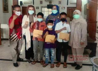 Puan Maharani Berikan Bantuan Kepada 3 Anak Yatim Piatu Akibat Covid-19 di Sragen