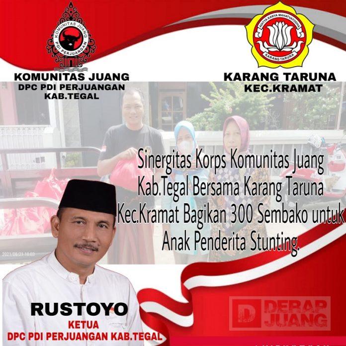 Sinergitas Komunitas Juang dan Karang Taruna Bagikan 300 Paket Sembako untuk Penderita Stunting (2)