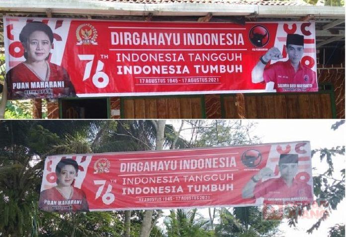 Spanduk Puan Maharani Menambah Semarak HUT RI ke-76 di Kebumen (3)