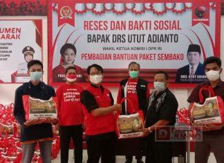 Utut Adianto Bagikan Seribu Paket Sembako Kepak Sayap Kebhinekaan di Kebumen