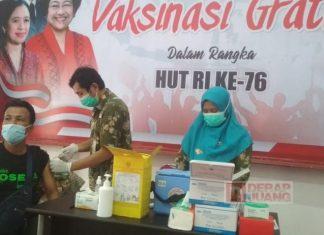 Vaksinasi Merdeka PDI Perjuangan Kebumen Sasar Ratusan Warga