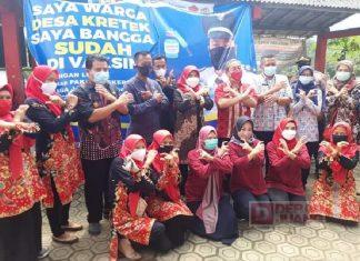 Amin Lukmantoro Bareng Wabup Rista Monitoring Vaksin di Desa Kretek