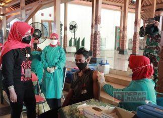 Capai Target Herd Imunity, Sri Mulyani Menggelar Vaksinasi di Kecamatan Pedan