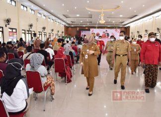 Gerakkan Mesin Partai, DPC PDI Perjuangan Sukoharjo Gelar Vaksinasi