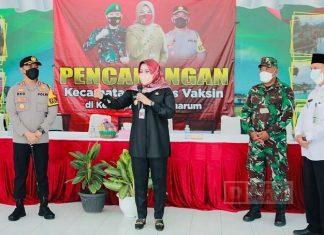 Kebut Capaian Herd Imunity, Sri Mulyani Gelar Vaksinasi di Desa Nglinggi