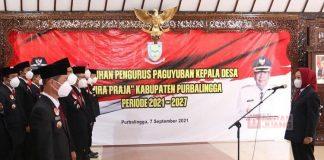 Lantik Pengurus Wira Praja, Bupati Tiwi: Wajib Bersinergi Dengan Pemkab Membangun Purbalingga