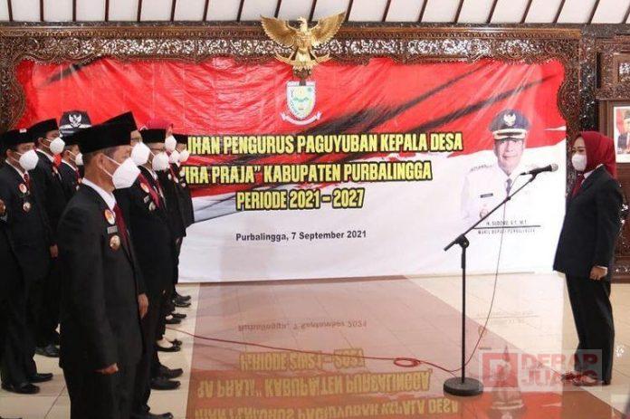 Lantik Pengurus Wira Praja, Bupati Tiwi Wajib Bersinergi Dengan Pemkab Membangun Purbalingga