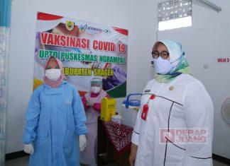 Penuhi Tantangan, Mbak Yuni Habiskan 13.000 Dosis Vaksin Per Hari