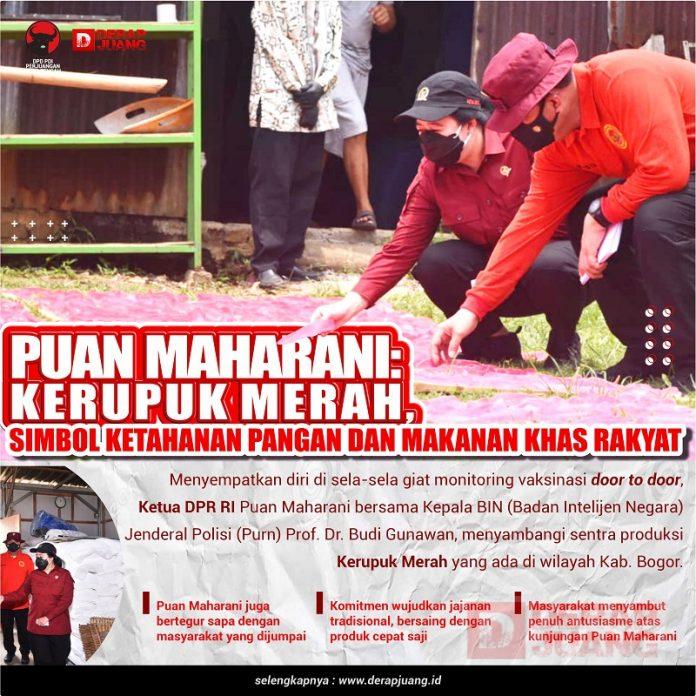 Puan Maharani; Kerupuk Merah, Simbol Ketahanan Pangan dan Makanan Khas Rakyat