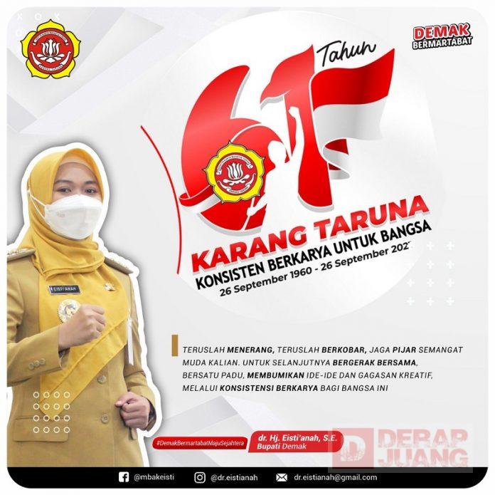 Refleksi HUT Karang Taruna, Bupati Demak Pantik Pijar Semangat Pemuda