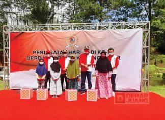Semarakkan Hari Jadi ke-70, DPRD Karanganyar Tanam Pohon dan Bagi Sembako