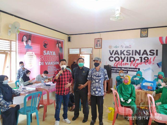 Sinergitas PDI Perjuangan Boyolali Bersama Dinkes Percepat Vaksinasi di Kecamatan Sambi